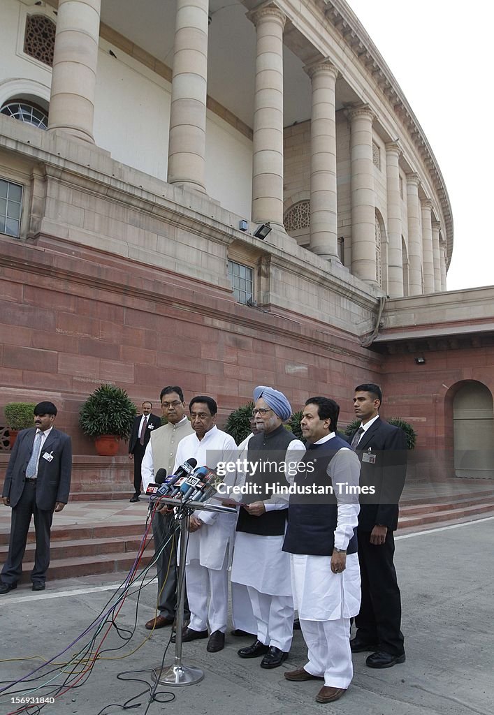 First Day Of Indian Parliament Winter Session 2012