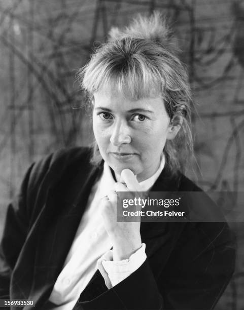 Portrait of German artist Rosemarie Trockel, Cologne, Germany, 1989.
