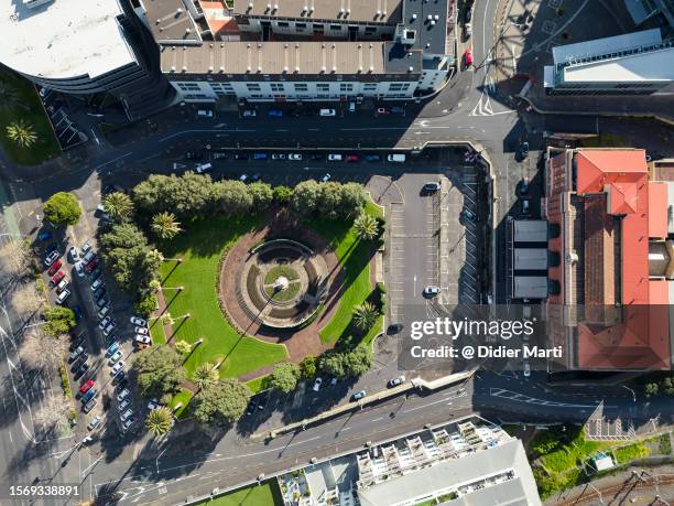 top down view of auckland railway station in new zealand - auckland train bildbanksfoton och bilder