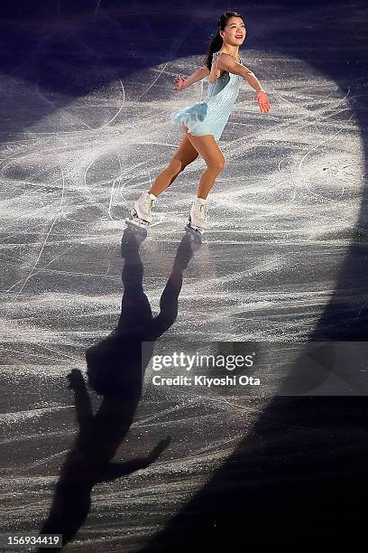 Akiko Suzuki of Japan performs in the Gala Exhibition during day three of the ISU Grand Prix of Figure Skating NHK Trophy at Sekisui Heim Super Arena...