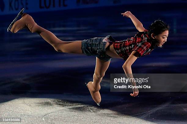 Li Zijun of China performs in the Gala Exhibition during day three of the ISU Grand Prix of Figure Skating NHK Trophy at Sekisui Heim Super Arena on...