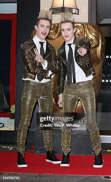 John Grimes and Edward Grimes of Jedward attend the British Academy Children's Awards at London Hilton on November 25, 2012 in London, England.