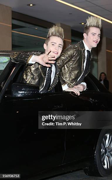 John Grimes and Edward Grimes of Jedward attend the British Academy Children's Awards at London Hilton on November 25, 2012 in London, England.