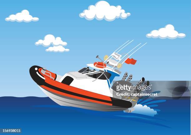 rescue boat - lifeboat stock illustrations