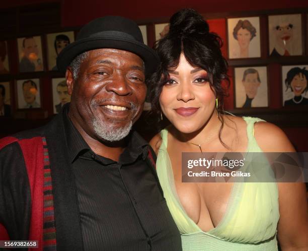 Chuck Cooper and Lilli Cooper pose at the opening night after party for "The Cottage" on Broadway at Sardi's on July 24, 2023 in New York City.