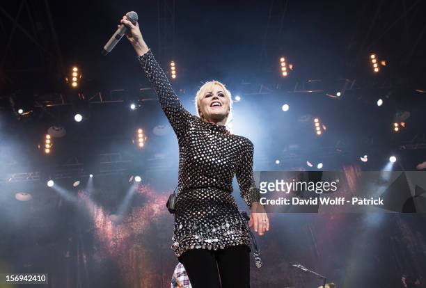 Dolores O'Riordan from The Cranberries performs at Le Zenith on November 25, 2012 in Paris, France.