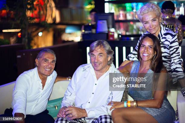 Sergio Scariolo, Hubertus Von Hohenlohe, Blanca Ares and Simona Gandolfi attends to the concert of David Bisbal during the Starlite Occident 2023 at...