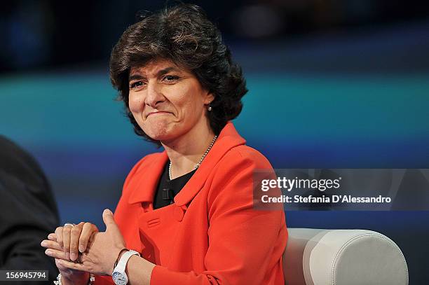 Member of the European Parliament Sylvie Goulard attends 'Che Tempo Che Fa' Italian TV Show on November 25, 2012 in Milan, Italy.