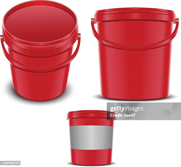 plastic container for foods - tupperware stock illustrations
