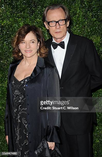 Diana Quick and Bill Nighy attend the 58th London Evening Standard Theatre Awards in association with Burberry on November 25, 2012 in London,...
