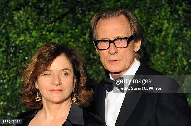 Diana Quick and Bill Nighy attend the 58th London Evening Standard Theatre Awards in association with Burberry on November 25, 2012 in London,...