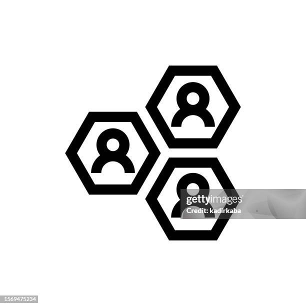 segmentation line icon, design, pixel perfect, editable stroke. logo, sign, symbol. - 8 step process stock illustrations