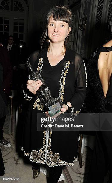 Soutra Gilmour attends an after party following the 58th London Evening Standard Theatre Awards in association with Burberry at The Savoy Hotel on...