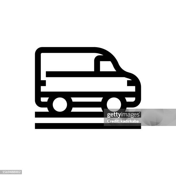 ship by van line icon, design, pixel perfect, editable stroke. logo, sign, symbol. delivery elements, courier, cargo, container, express delivery, shipping, transportation. - cargo plane loading stock illustrations
