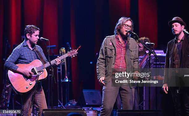 Sam Cohen and Eric D. Johnson perform at The Last Waltz Tribute Concert at The Warfield Theater on November 24, 2012 in San Francisco, California.