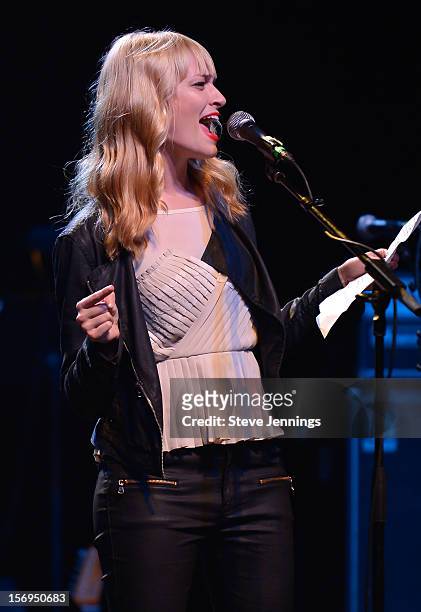 Beth Behrs performs at The Last Waltz Tribute Concert at The Warfield Theater on November 24, 2012 in San Francisco, California.