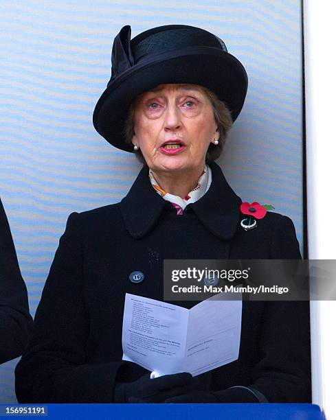 Lady Susan Hussey attends the annual Remembrance Sunday Service at the Cenotaph, Whitehall on November 11, 2012 in London, England. Remembrance...