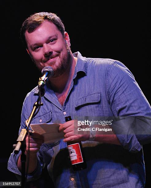 Michael Gladis of the Tv Show Mad Men performs at The Last Waltz Tribute Concert at The Warfield Theater on November 24, 2012 in San Francisco,...