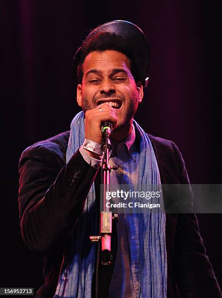 Twin Shadow performs at The Last Waltz Tribute Concert at The Warfield Theater on November 24, 2012 in San Francisco, California.