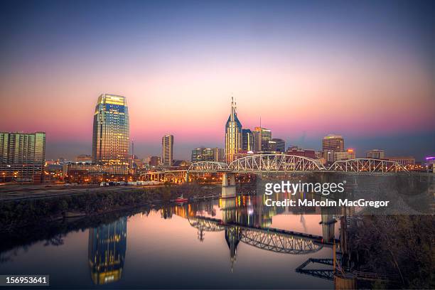 nashville at dawn - nashville stock pictures, royalty-free photos & images