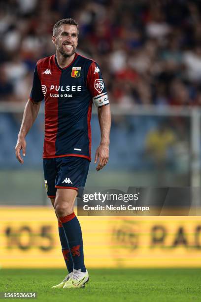 Kevin Strootman of Genoa CFC smiles during the pre-season friendly football match between Genoa CFC and AS Monaco. Genoa CFC won 1-0 over AS Monaco.