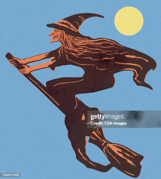 Redvector Witch 2,152 Witch On A Broomstick Stock Photos, High-Res Pictures, and Images ...