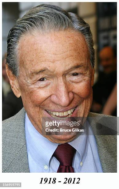 Mike Wallace during "Frost/Nixon" Opening Night - Arrivals at Bernard B. Jacobs Theatre on April 22, 2007 in New York City. Mike Wallace died in 2012.