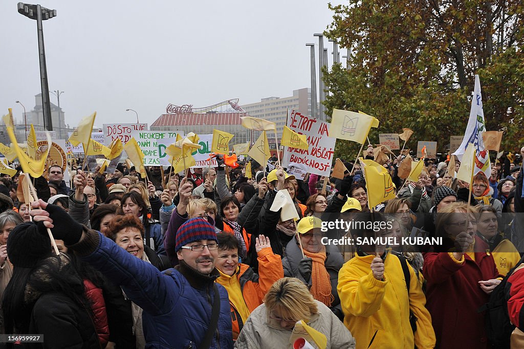 SLOVAKIA-ECONOMY-EDUCATION-STRIKE