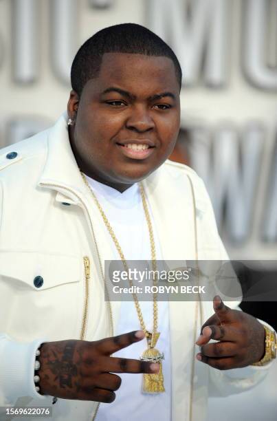Singer Sean Kingston arrives at the 2010 MTV Video Music Awards at the Nokia Theater in Los Angeles on Sepetember 12, 2010. AFP PHOTO / ROBYN BECK