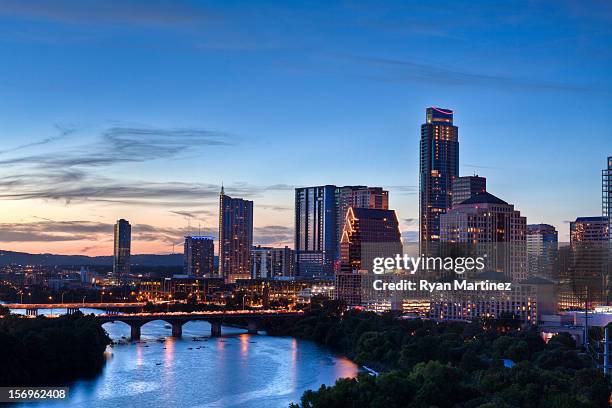 lit on fire - austin texas stockfoto's en -beelden