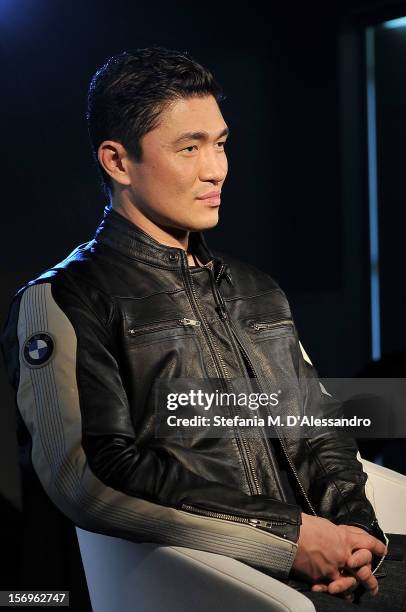 Rick Yune attends the BMW 'Ride of your Life' Promotion Event on November 15, 2012 in Rome, Italy.