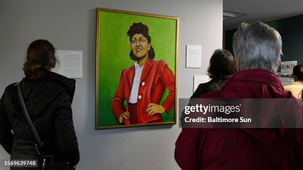 Painting of Henrietta Lacks hangs in the entryway of the Henrietta Lacks Community Center at Lyon Homes in Turner Station. Henrietta Lacks and her...