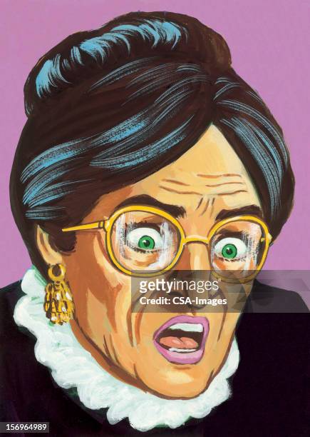 frightened woman - gasping stock illustrations