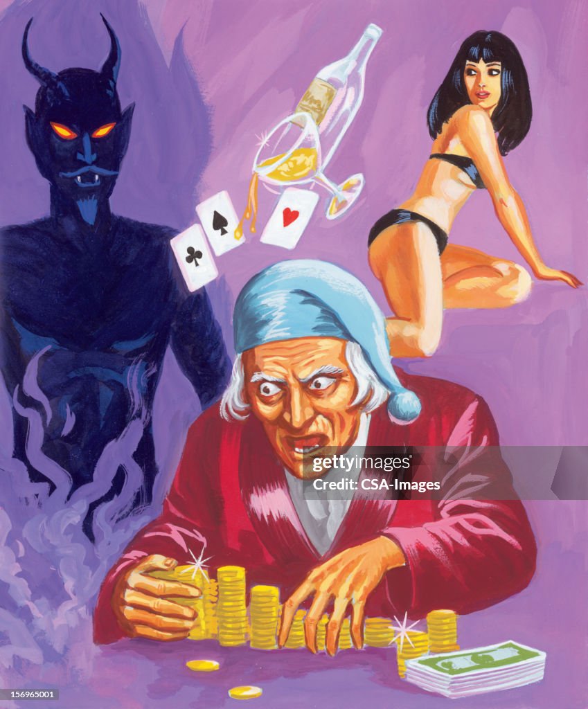 Miser, Devil and Woman