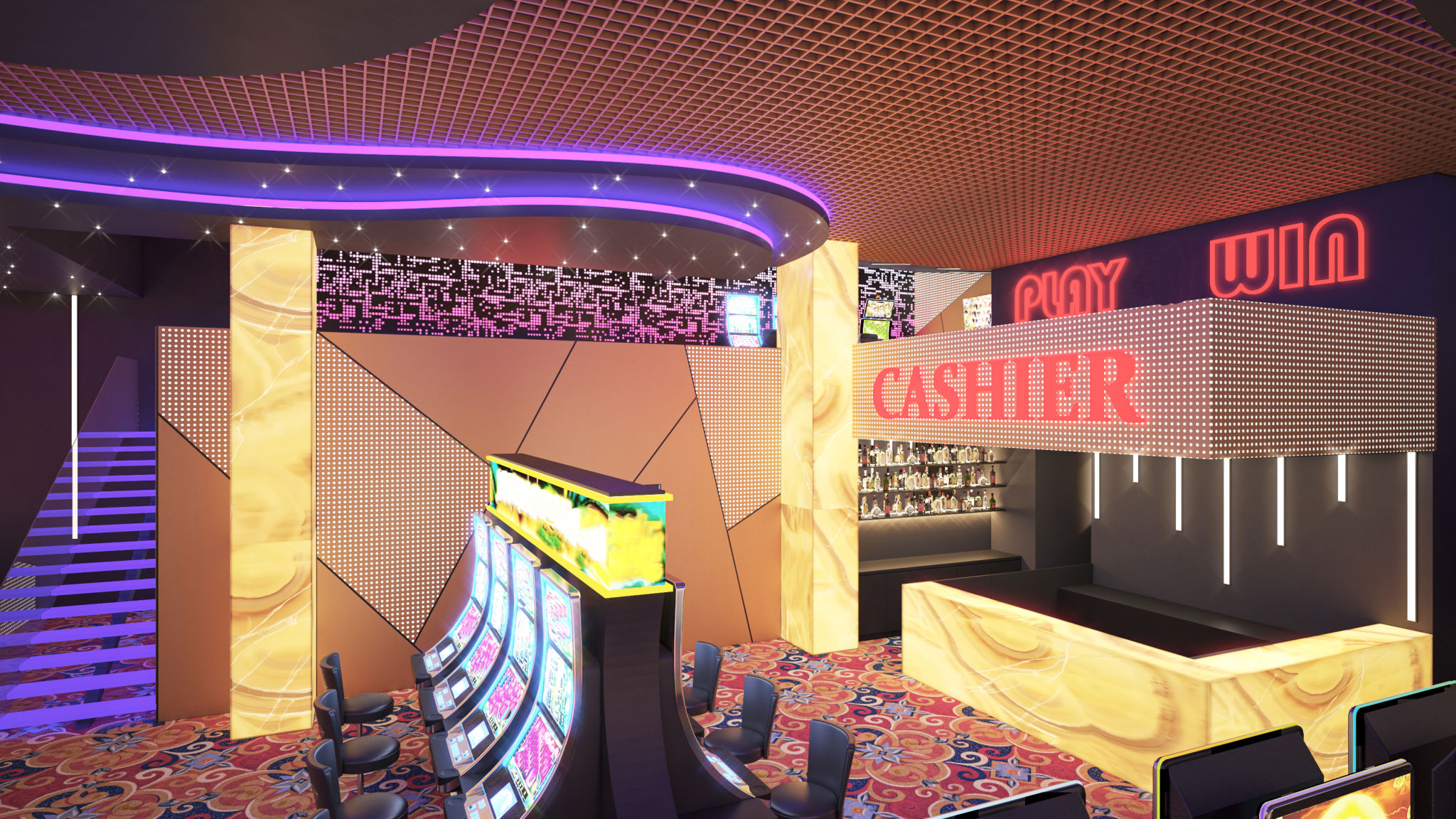 Casino. Interior design. Computer Generated Image. Architectural Visualization. 3D Render. Stock Photo Casino. Interior design. Computer Generated Image. Architectural Visualization. 3D Render. Stock Photo