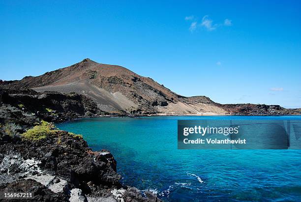 bartolomé island is a volcanic islet in galápagos - santa cruz island galapagos islands stockfoto's en -beelden