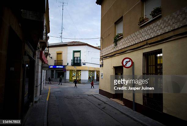 Children play in Calle Mayor on November 23, 2012 in Villacanas, Spain. During the boom years, where in its peak Spain built some 800,000 houses a...
