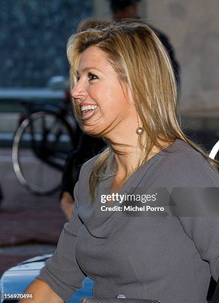 Princess Maxima of the Netherlands arrives to award the Prince Bernhard Culture Prize on November 26, 2012 in Amsterdam, Netherlands.