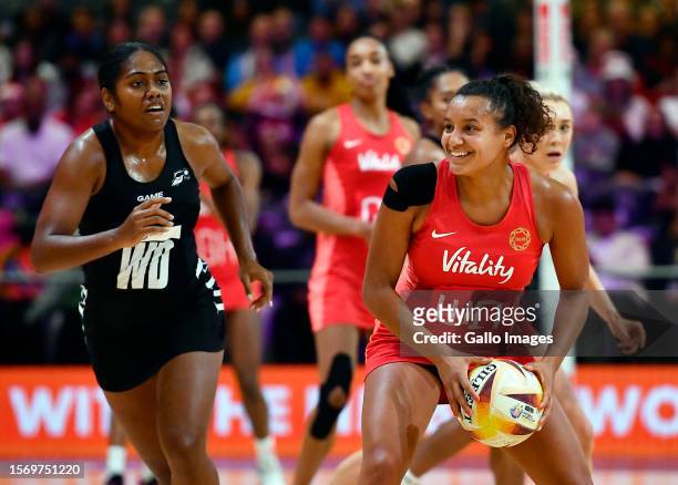 Imogen Allison of England during the Netball World Cup 2023, Pool F match between Fiji and England at Cape Town International Convention Centre Court...