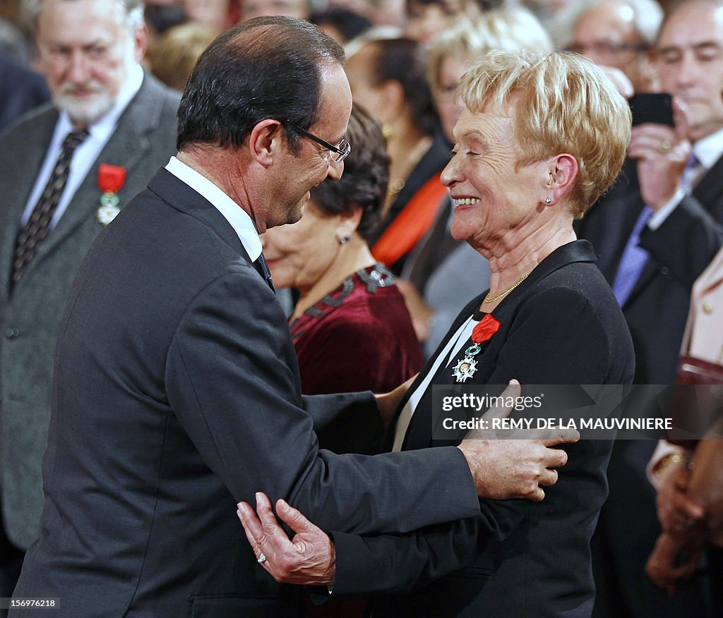 FRANCE-GOVERNMENT-AWARD-CEREMONY-HOLLANDE