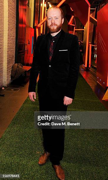 Steve Oram attends the UK Premiere of 'Sightseers' in association with Stella Artois at the London Transport Museum on November 26, 2012 in London,...