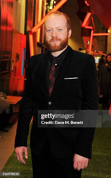Steve Oram attends the UK Premiere of 'Sightseers' in association with Stella Artois at the London Transport Museum on November 26, 2012 in London,...