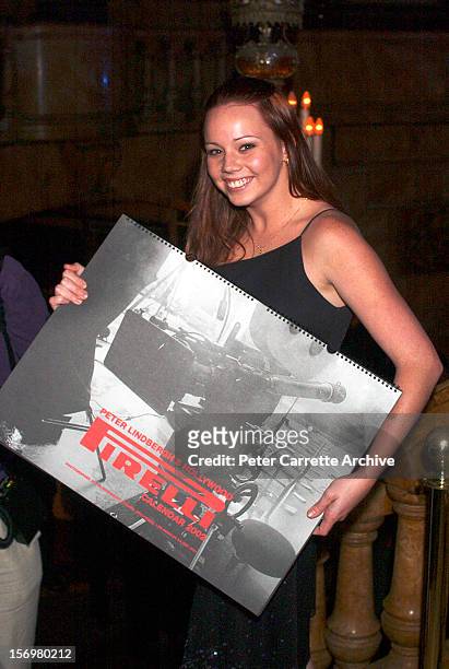 Kimberley Cooper attends the launch of the 2002 Pirelli Calendar at the State Theatre on November 22, 2001 in Sydney, Australia.