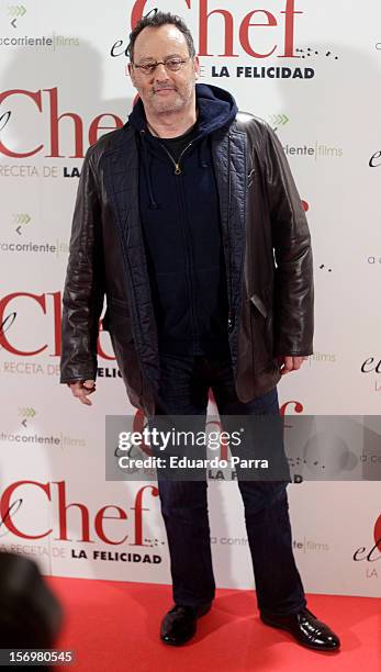 Jean Reno attends 'El chef, la receta de la felicidad' premiere photocall at Palafox cinema on November 26, 2012 in Madrid, Spain.