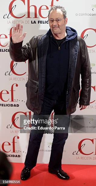 Jean Reno attends 'El chef, la receta de la felicidad' premiere photocall at Palafox cinema on November 26, 2012 in Madrid, Spain.