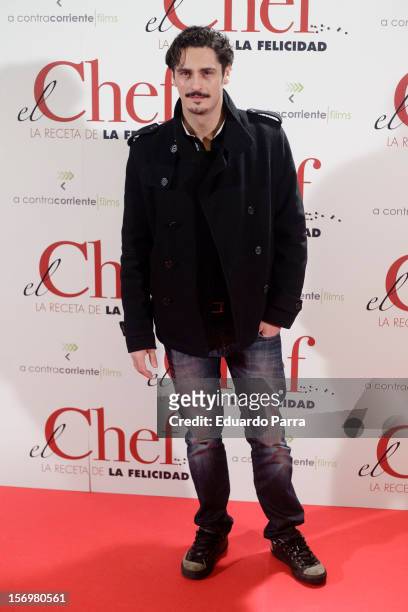 Antonio Pagudo attends 'El chef, la receta de la felicidad' premiere photocall at Palafox cinema on November 26, 2012 in Madrid, Spain.