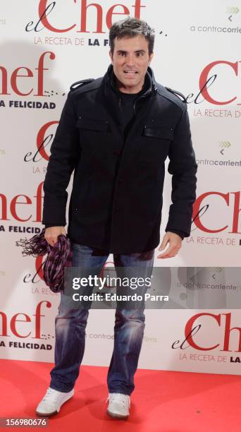 Luis Larrodera attends 'El chef, la receta de la felicidad' premiere photocall at Palafox cinema on November 26, 2012 in Madrid, Spain.