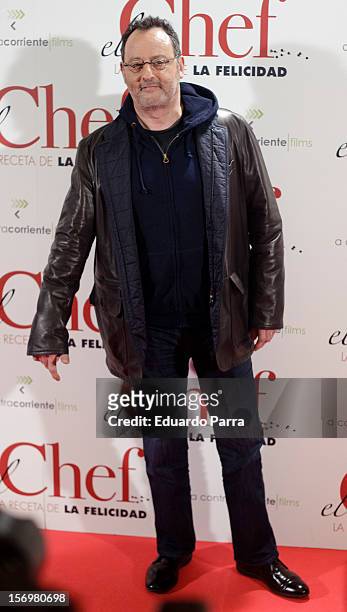 Jean Reno attends 'El chef, la receta de la felicidad' premiere photocall at Palafox cinema on November 26, 2012 in Madrid, Spain.