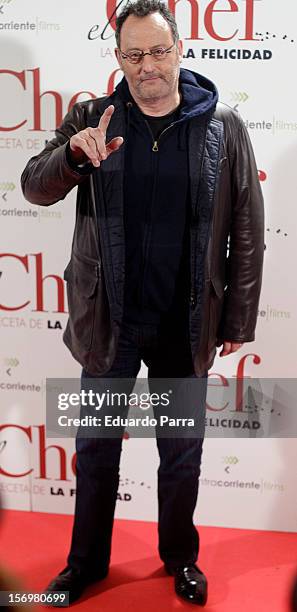 Jean Reno attends 'El chef, la receta de la felicidad' premiere photocall at Palafox cinema on November 26, 2012 in Madrid, Spain.