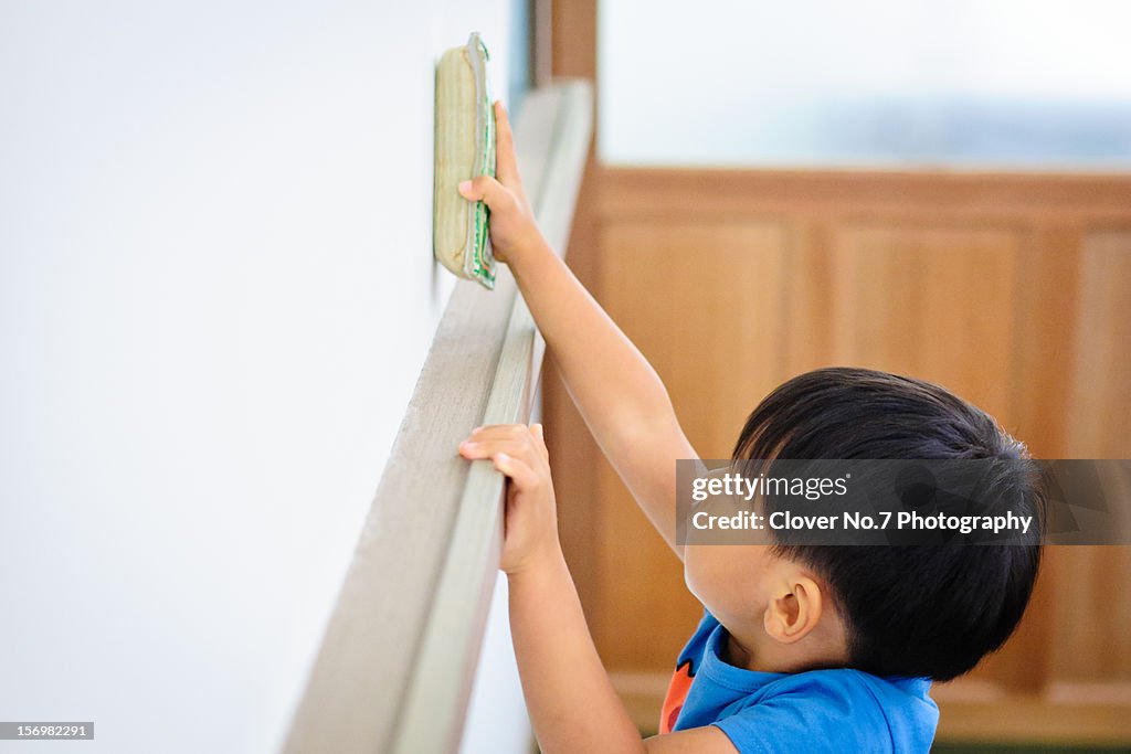 Boy at school